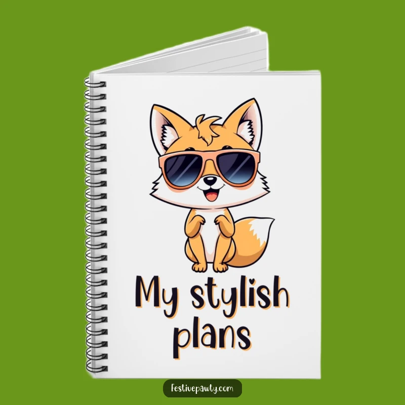Funny Diva Fox Notebook: Sassy Ideas with Oversized Sunglasses