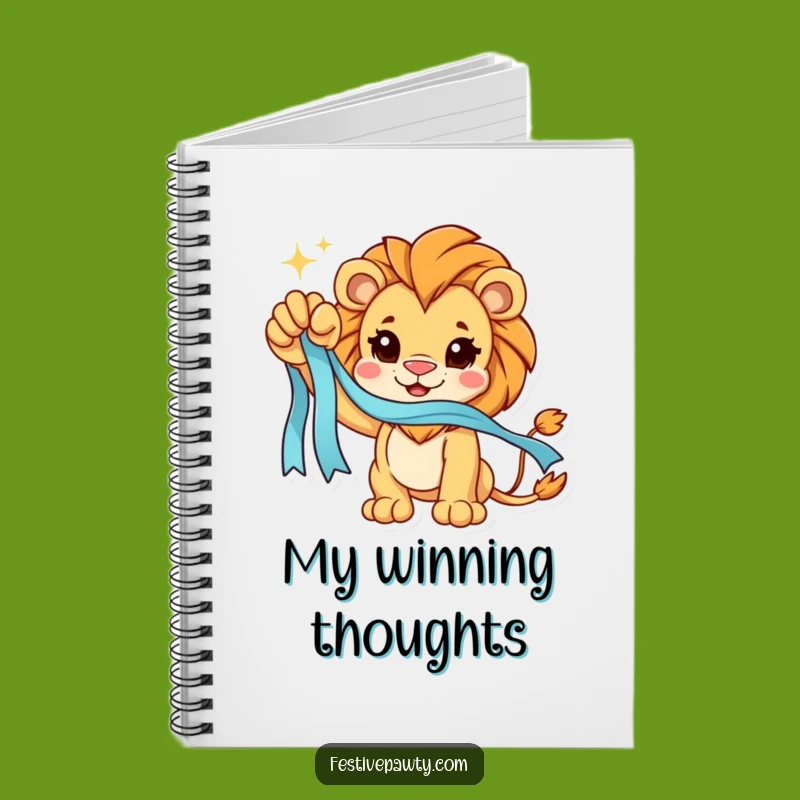 Funny Lion Victory Notebook: Jot Down Triumphs, Regal Style, Perfect Gift