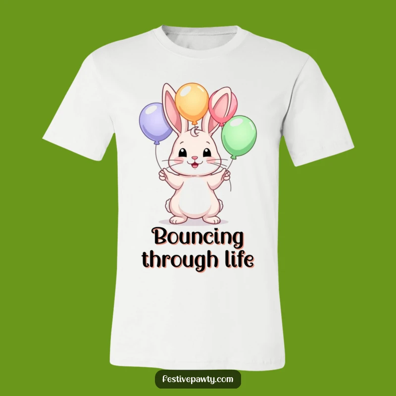Funny Playful Rabbit Juggling Balloons T-Shirt - Perfect Humorous Gift for All Ages
