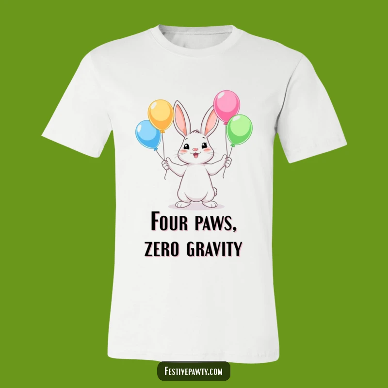 Funny Rabbit Balloon Juggling T-Shirt: Cute Character Tee, Hilarious Gift