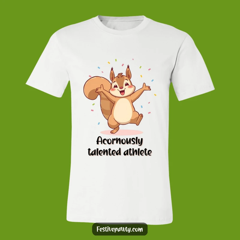 Funny Squirrel Cartwheel T-Shirt: Wear Your Victory with This Hilarious Confetti Tee