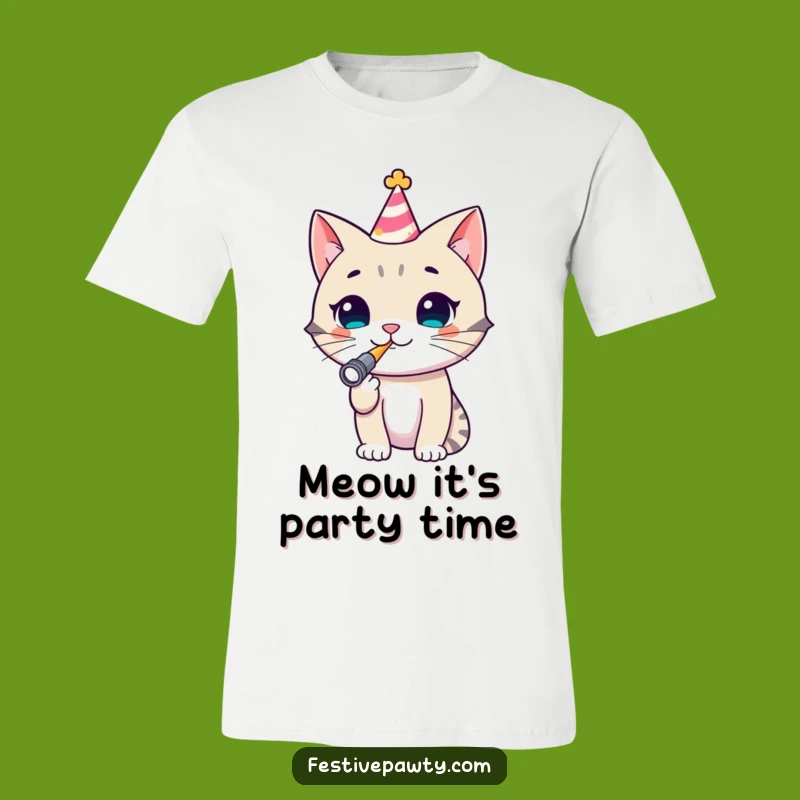 Funny Cat Party T-Shirt: Cheerful & Hilarious Outfit for Festivities