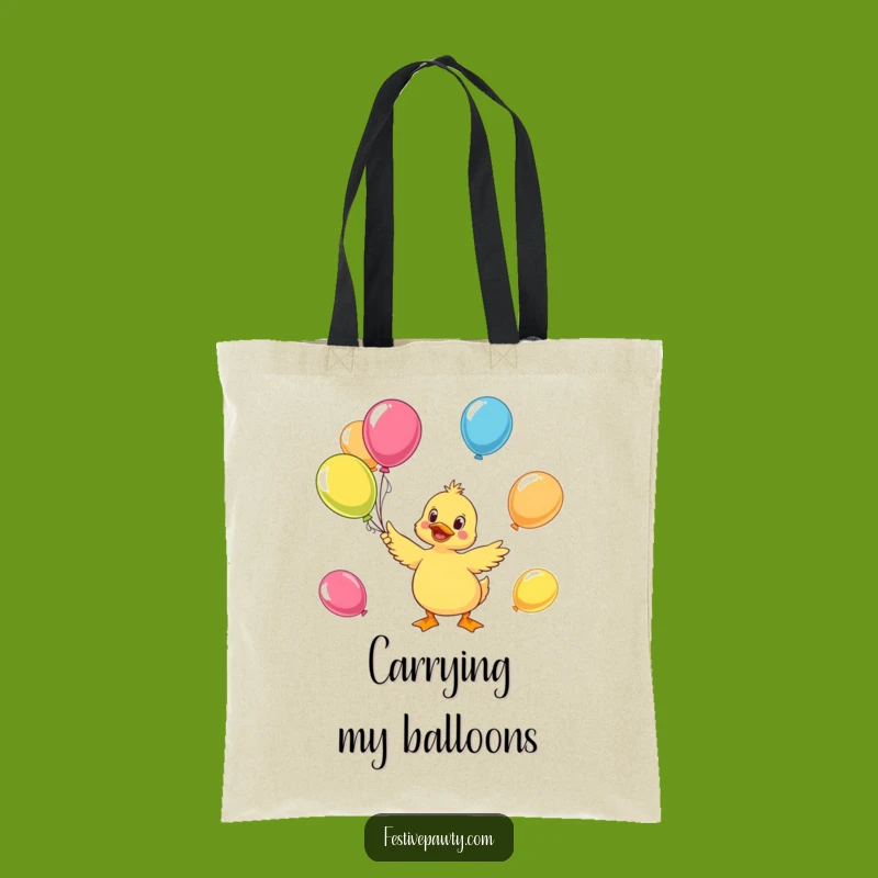 Funny Duck Juggling Tote Bag - Cheerful Hilarious Accessory
