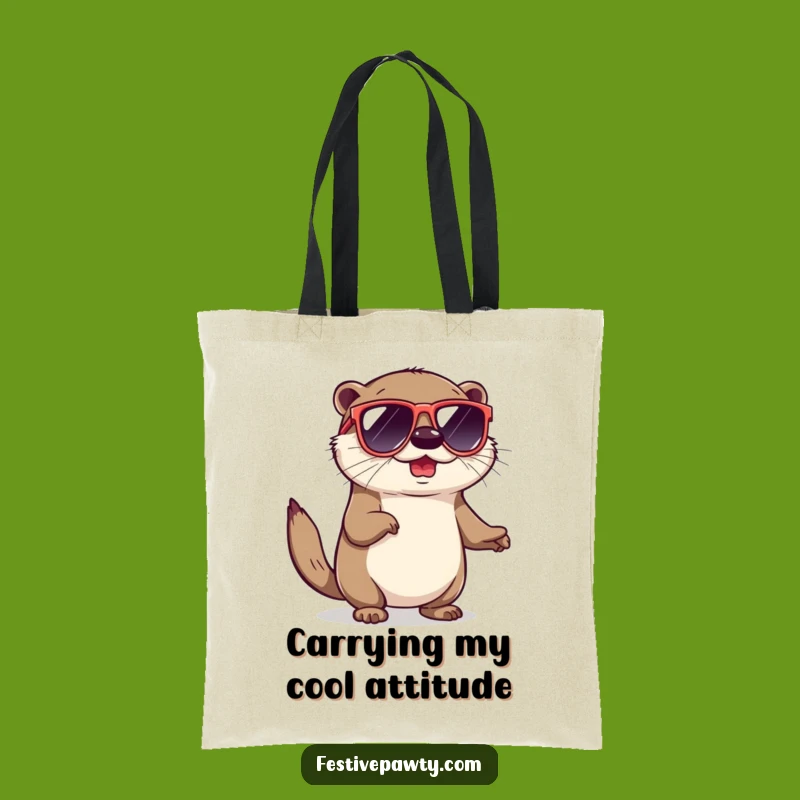 Funny Otter Sunglasses Tote Bag: Carry Coolness & Humorous Style