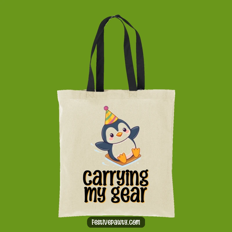 Funny Penguin Party Tote Bag - Winter Adventure Carryall, Ideal Gift!