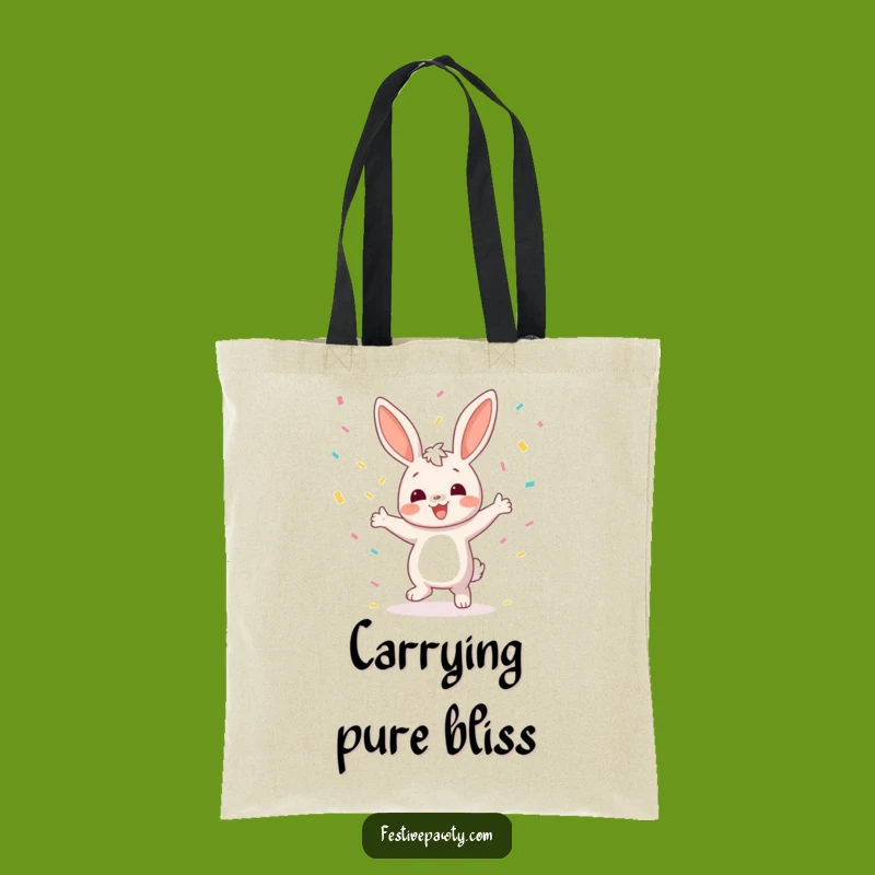 Funny Bunny Dancing Tote Bag: Carry Your Joy & Hilarious Style