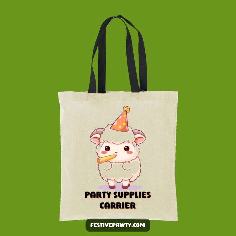 Funny Sheep Party Tote Bag - Whimsical Fluffy Hilarious Accessory